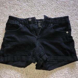 Forever 21 high waisted black jean shorts